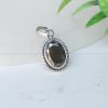 Golden Pyrite Faceted Pure Silver Pendants