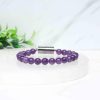 Amethyst Metallic Magnetic Bracelet