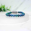 Azurite With Malachite Metallic Magnetic Bracelet