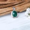 Malachite Pure Silver Pendants