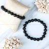 Black Obsidian 10 mm Diamond Cut Bracelet