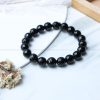 Black Obsidian 10 mm Diamond Cut Bracelet
