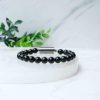 Black Tourmaline Metallic Magnetic Bracelet
