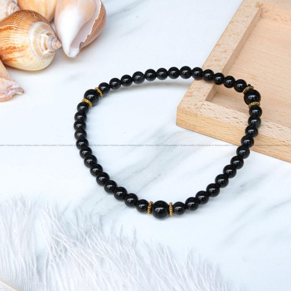 Black Tourmaline Anklet (One Pair)