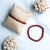 Carnelian 6 mm Diamond Cut Bracelet