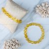 Citrine 10 mm Diamond Cut Bracelet