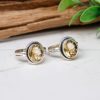 Citrine Faceted Pure Silver Ring