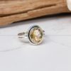 Citrine Faceted Pure Silver Ring
