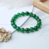 Green Aventurine (Dark) 10 mm Diamond Cut Bracelet
