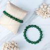 Green Aventurine (Dark) 10 mm Diamond Cut Bracelet