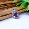 Amethyst Faceted Pure Silver Pendants