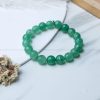 Green Aventurine 10 mm Diamond Cut Bracelet