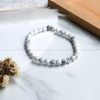 Howlite 6 mm Diamond Cut Bracelet