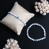 Howlite 6 mm Diamond Cut Bracelet