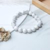 Howlite 10 mm Diamond Cut Bracelet
