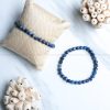 Lapis Lazuli 6 mm Diamond Cut Bracelet - Image 3