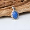 Lapis Lazuli Faceted Pure Silver Pendants