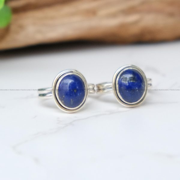 Lapis Lazuli Faceted Pure Silver Rings