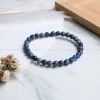 Lapis Lazuli 6 mm Diamond Cut Bracelet - Image 2