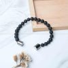 Lava Bead Metallic Magnetic Bracelet