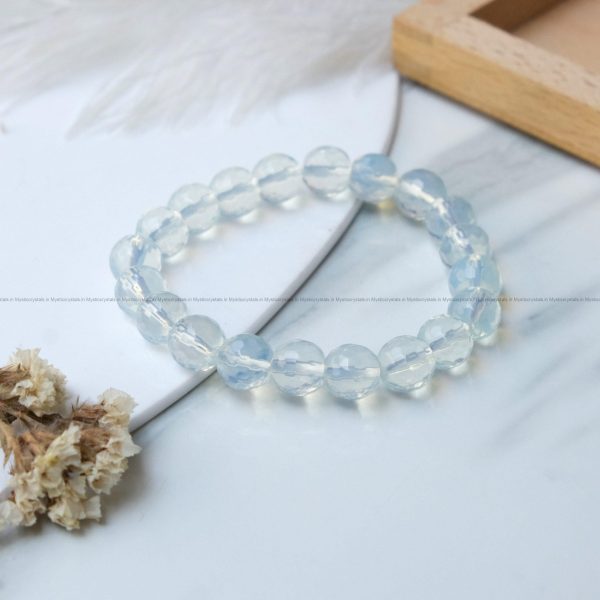 Opalite 10 mm Diamond Cut Bracelet