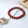 Red Jasper 10 mm Diamond Cut Bracelet