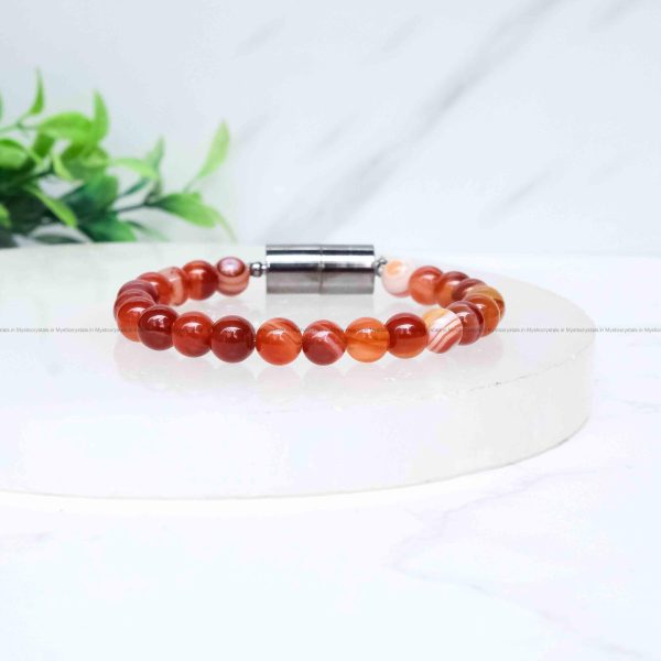 Red Sulemani Metallic Magnetic Bracelet
