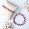 Rhodochrosite 10 mm Diamond Cut Bracelet