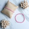 Rose Quartz 6 mm Diamond Cut Bracelet