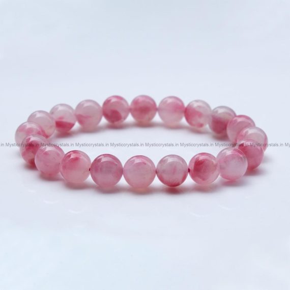 Premium Sakura Rhodonite in Quartz Bracelet
