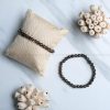 Smoky Quartz 6 mm Diamond Cut Bracelet