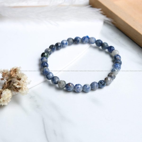 Sodalite 6 mm Diamond Cut Bracelet - Image 3
