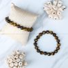 Tiger Eye 10 mm Diamond Cut Bracelet