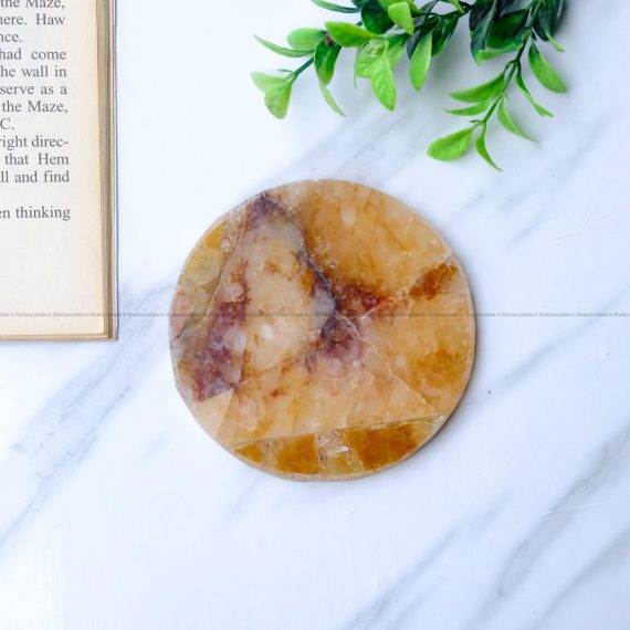 Yellow Iron Quartz Coaster