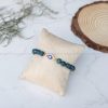 Azurite with Malachite Evil Eve Charm Bracelet