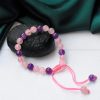 Rose Quartz and Amethyst Adjustable Bracelet