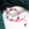 Rose Quartz and Amethyst Adjustable Bracelet