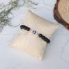 Black Matte Evil Eye Charm Bracelet