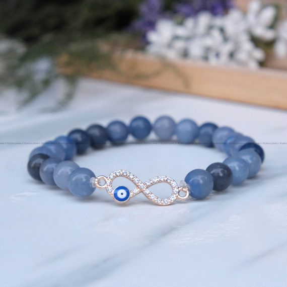 Blue Aventurine Infinity Charm Bracelet