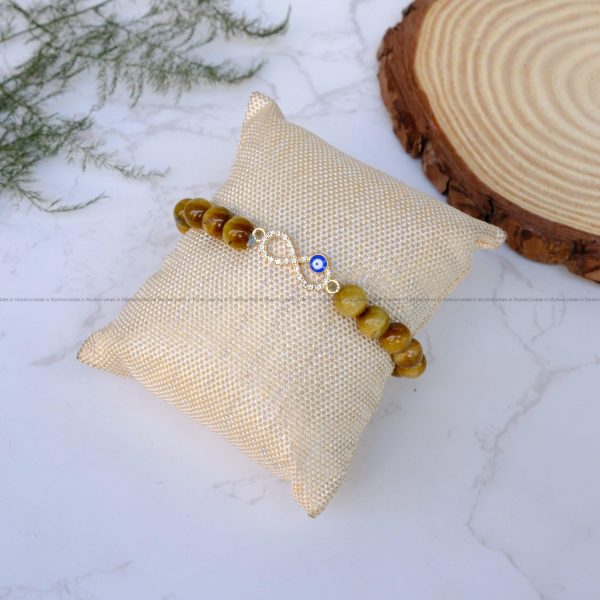 Cat's Eye Infinity Charm Bracelet