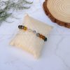 Citrine Pyrite and Tiger eye Infinity Charm Bracelet