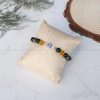Citrine Pyrite and Tiger eye Evil Eye Charm Bracelet