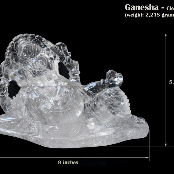 Clear Quartz Crystal Lord Ganesha Idol