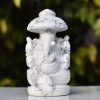 Howlite Lord Ganesha with Chatra