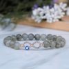 Labradorite Infinity Charm Bracelet