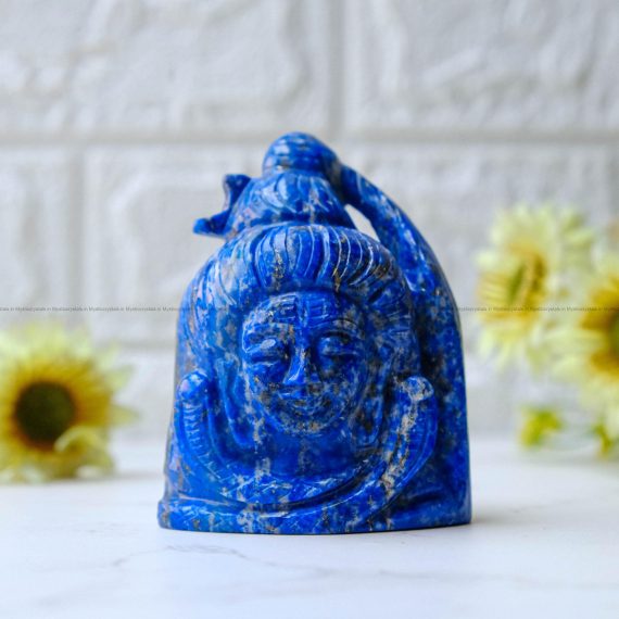 Lapis Lazuli Crystal Shiva Head