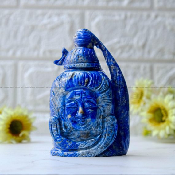 Lapis Lazuli Crystal Shiva Head