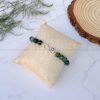 Moss Agate Infinity Charm Bracelet