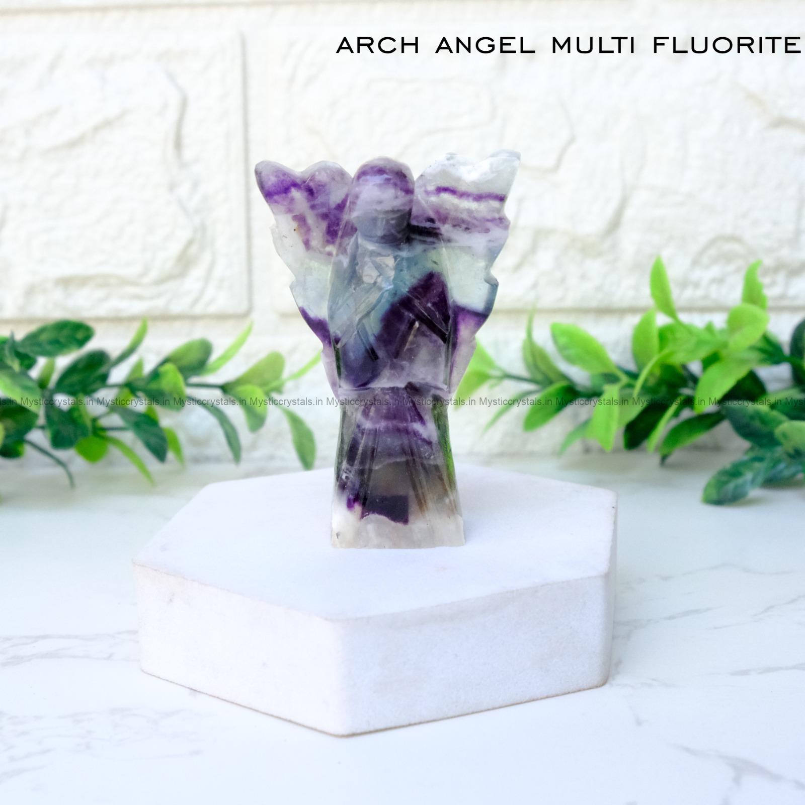 Multi Flourite Crystal Arch Angel