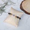 Petrified Wood Evil Eye Charm Bracelet